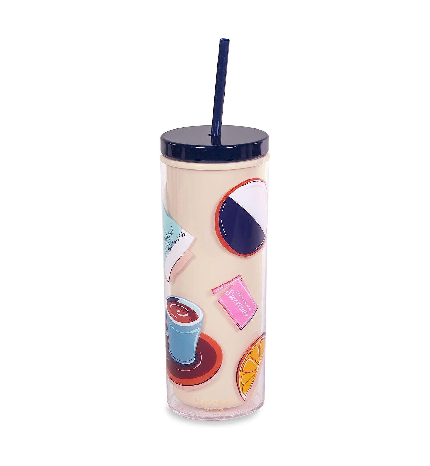Vera Bradley Double Wall Tumbler with Straw in Fall for Peanuts