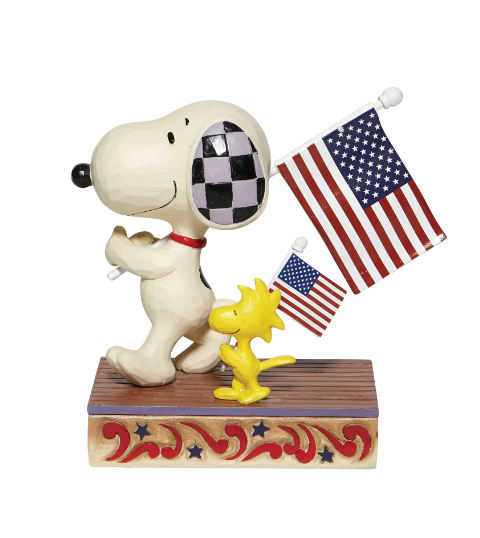 Snoopy & Woodstock with Flags