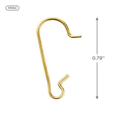 Hallmark Mini Brass Ornament Hooks, Set of 25