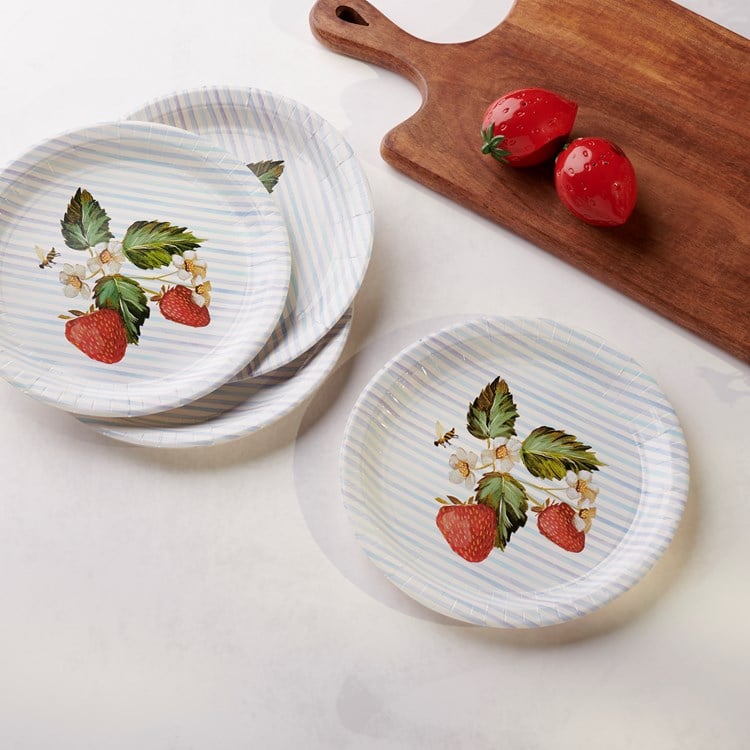 Large Strawberry Paper Plate