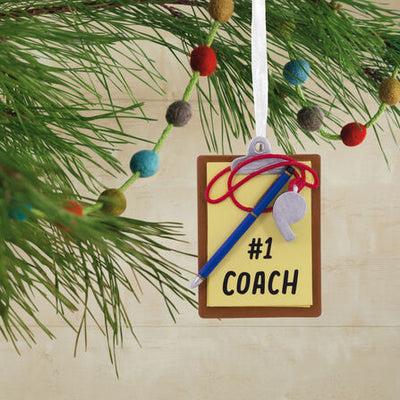 #1 Coach Clipboard Hallmark Ornament