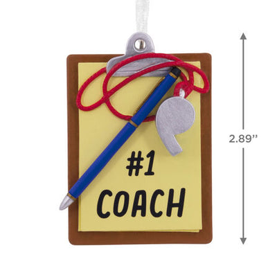 #1 Coach Clipboard Hallmark Ornament