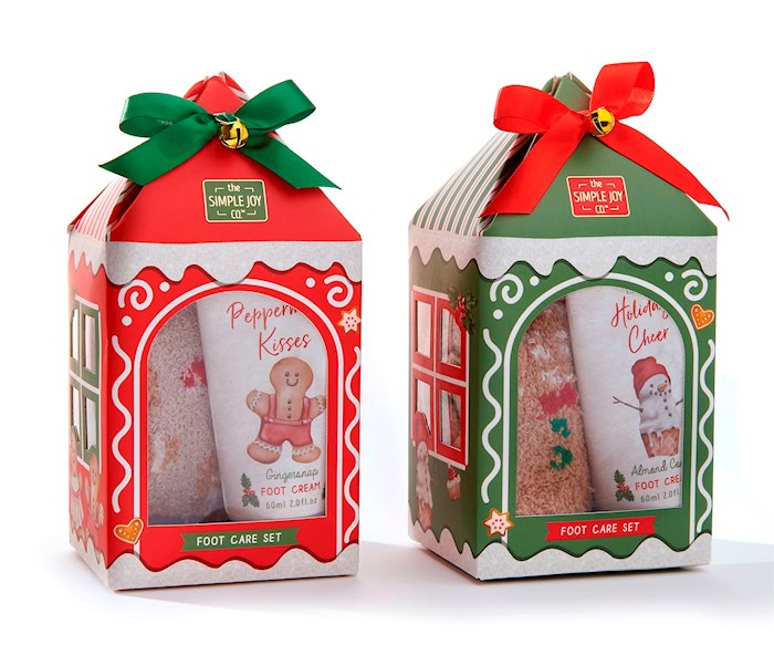 Sweet Shoppe- Holiday Scented Foot Cream & Sock Gift Set