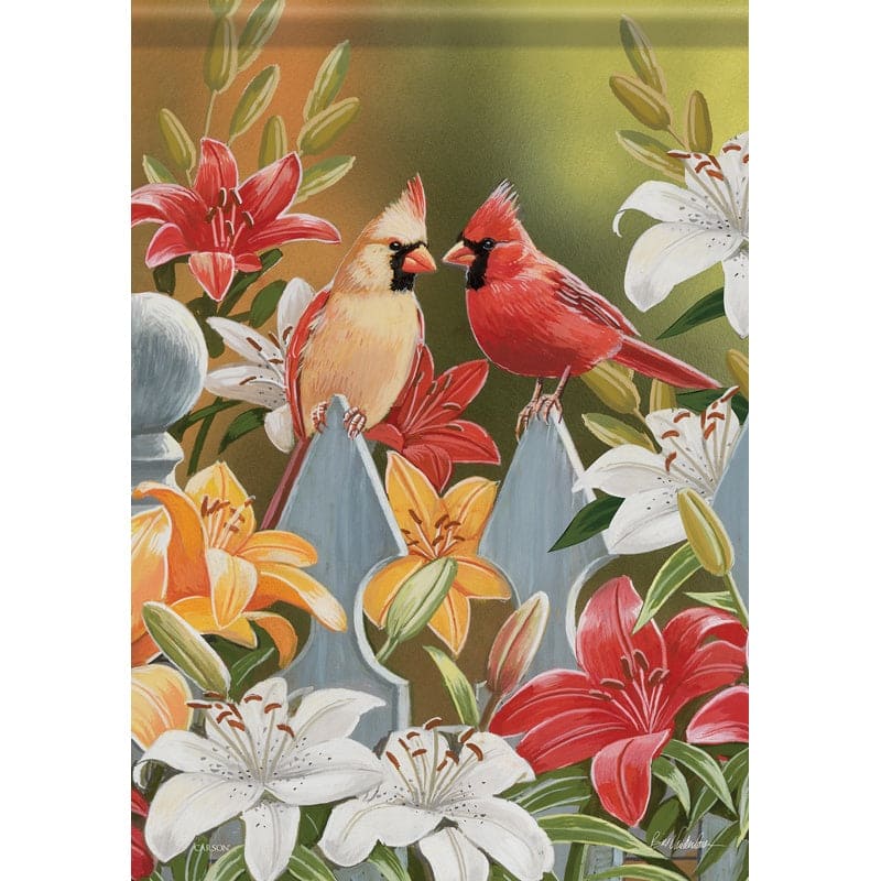 Cardinal Pair Garden Flag