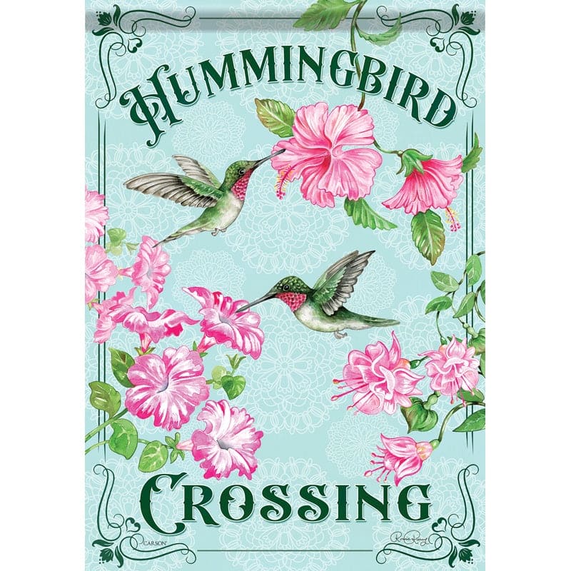 Hummingbird Crossing Garden Flag