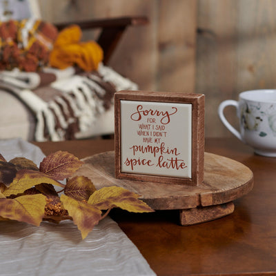 Pumpkin Spice Latte Box Sign Mini