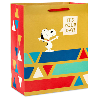 9.6" Peanuts® It's Your Day Medium Gift Bag