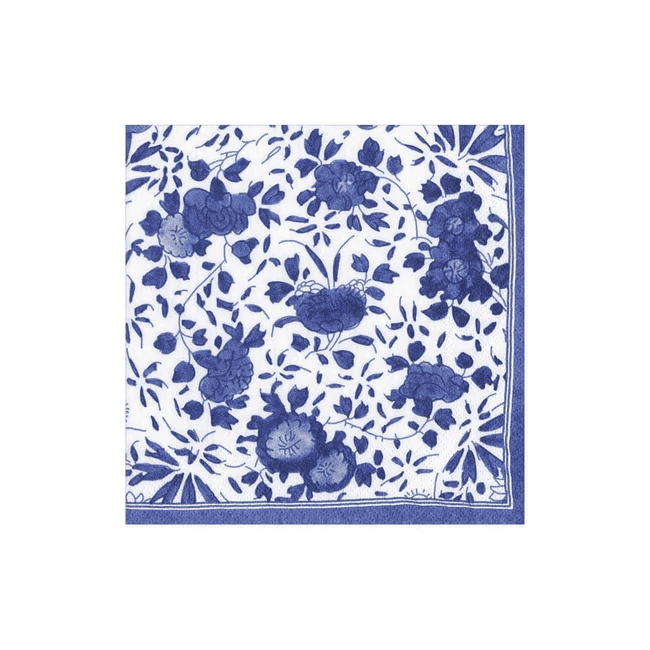 Delft Paper Cocktail Napkins in Blue - 20 Per Package