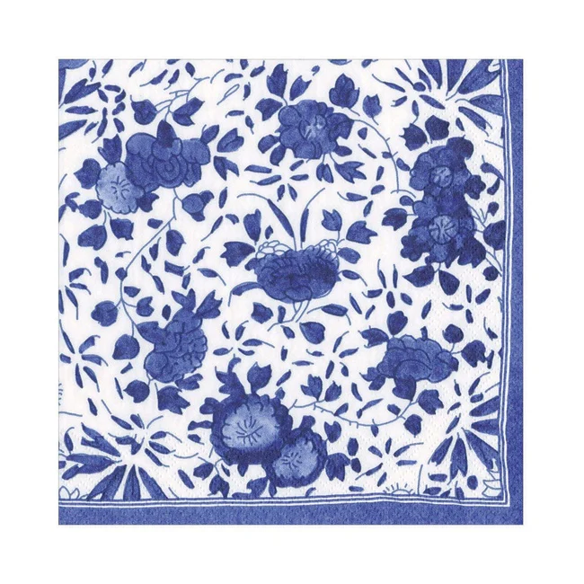 Delft Paper Luncheon Napkins in Blue - 20 Per Package