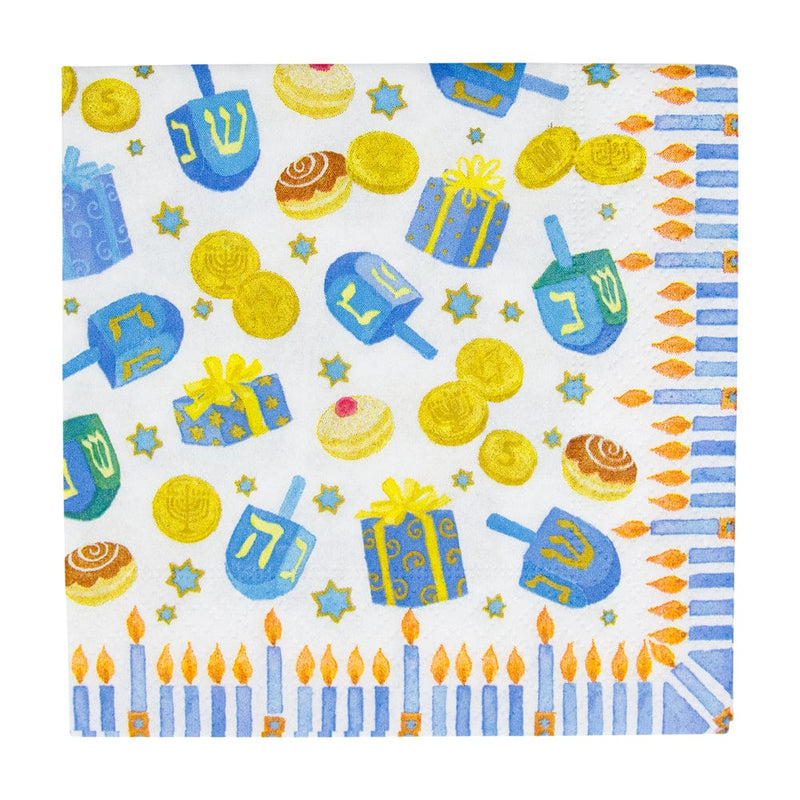 Dreidel; Dreidel; Dreidel Cocktail Napkins - 20 Per Package