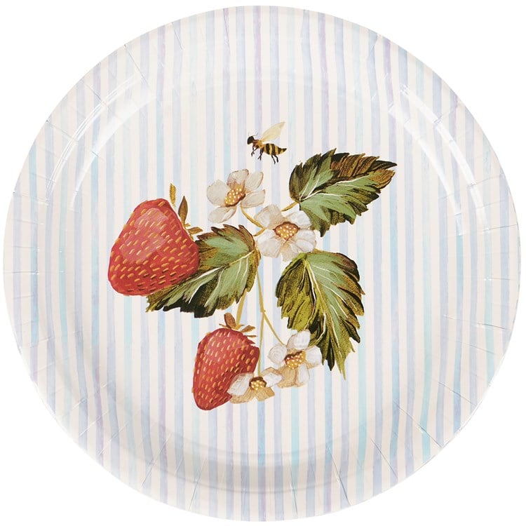 Large Strawberry Paper Plate