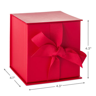 4.2" Solid Red Small Square Gift Box