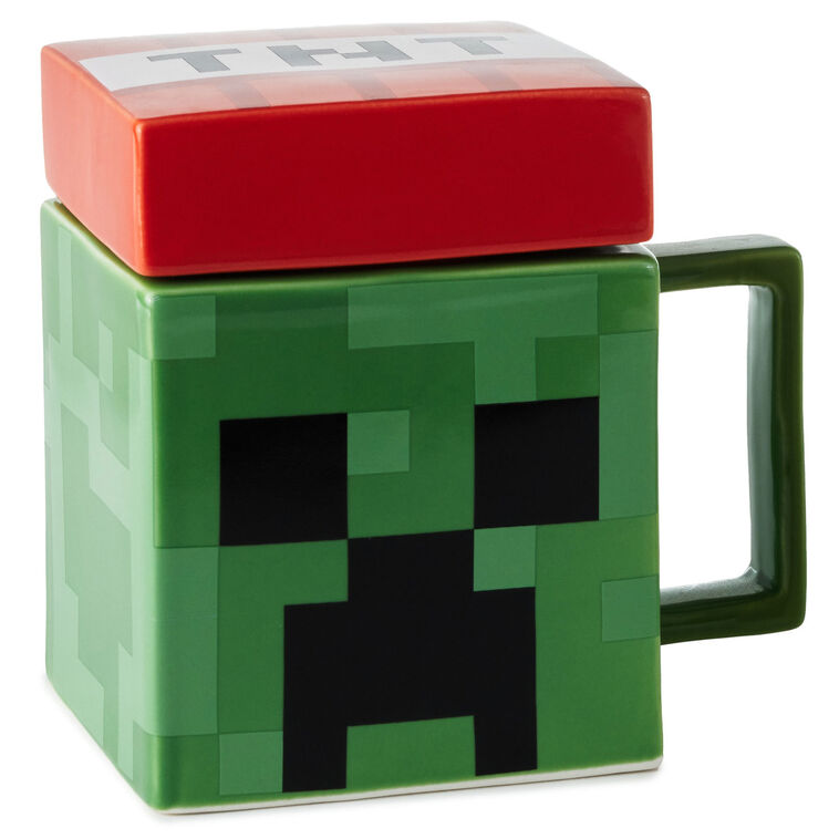 Minecraft Creeper Square Mug With Game Sounds, 15 oz.