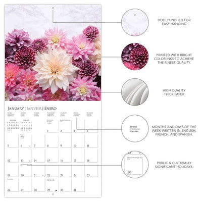 Fleurs 12 x 12 Wall Calendar