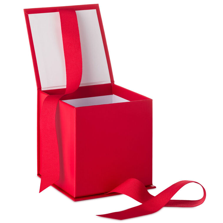 4.2" Solid Red Small Square Gift Box