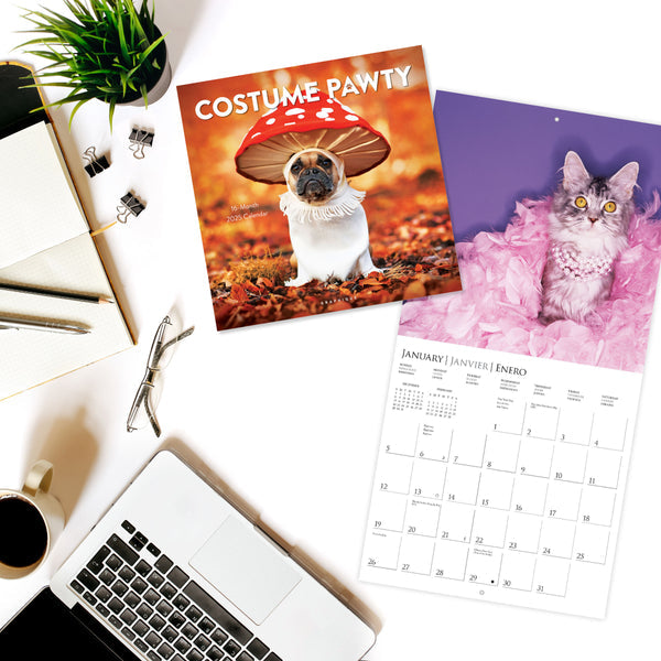 Costume Pawty 12 x 12 Wall Calendar