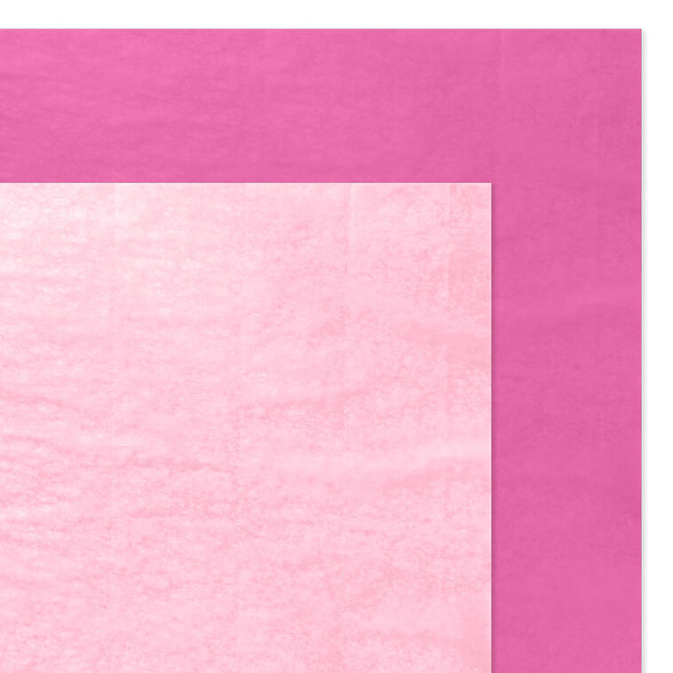 Solid Hot Pink/Medium Pink 2-Pack Tissue Paper, 6 sheets