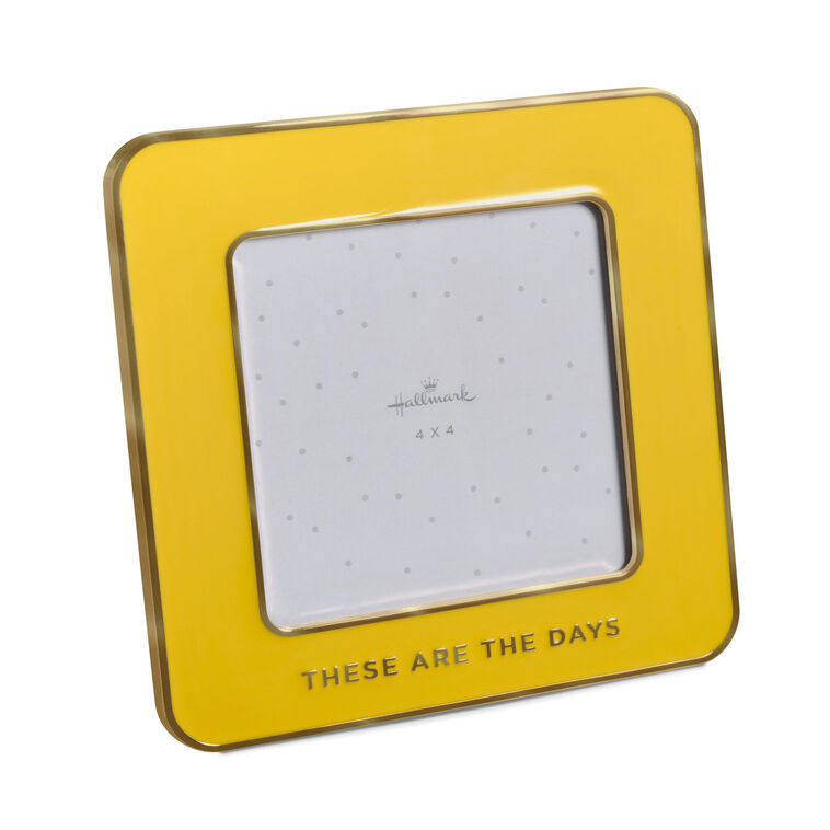 These Are the Days Yellow Enamel Picture Frame, 4x4