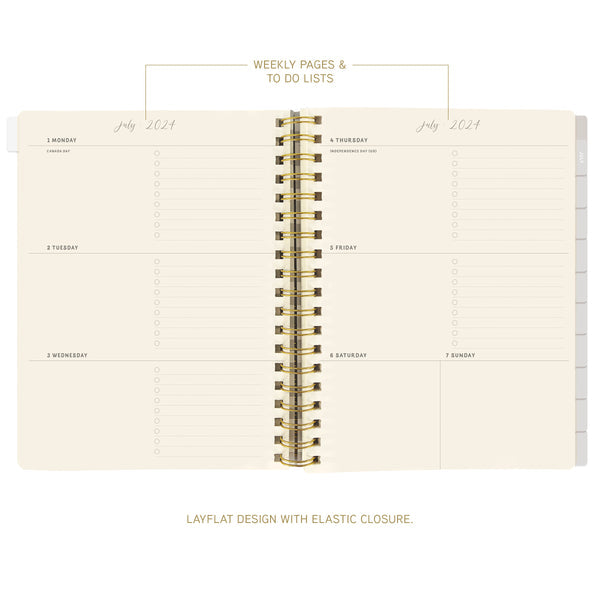 Check 6 x 8 18-Month Hardbound Spiral Planner