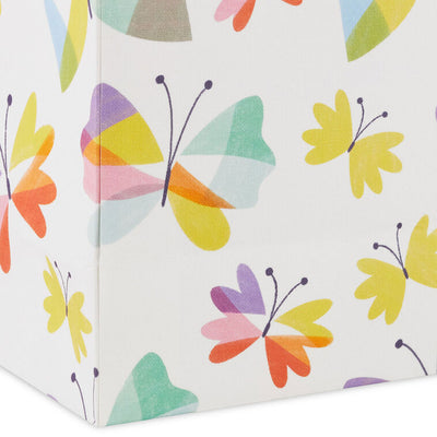 6.5" Happy Spring Butterflies on White Small Gift Bag