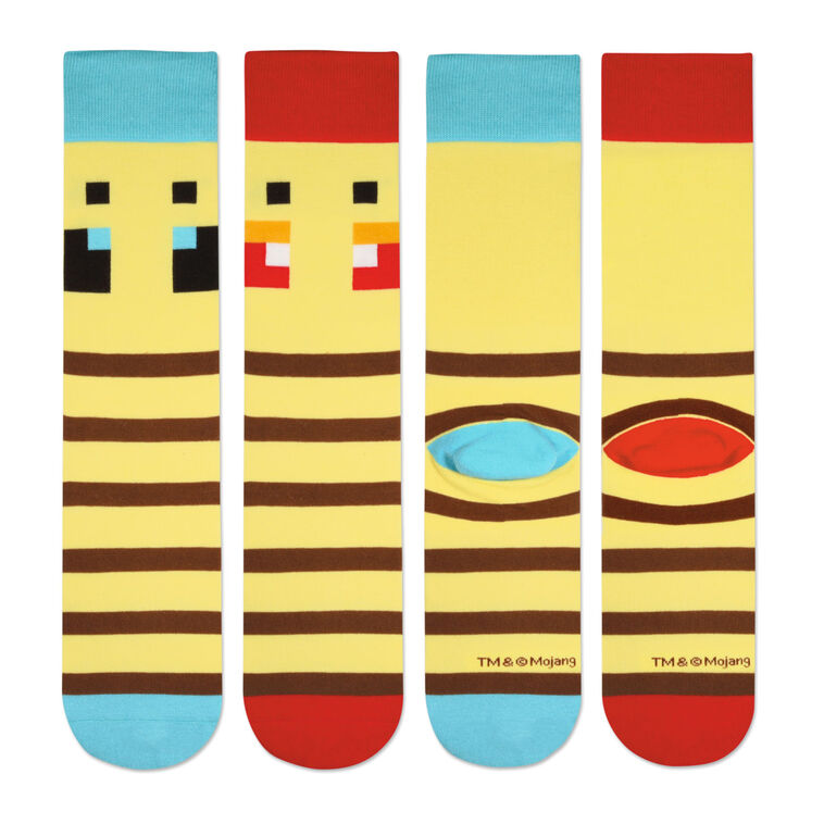 Minecraft Bee Novelty Socks, 2 Pair