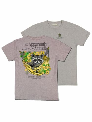 Apparently I Have An Attitude Raccoon Tee - Oat Heather