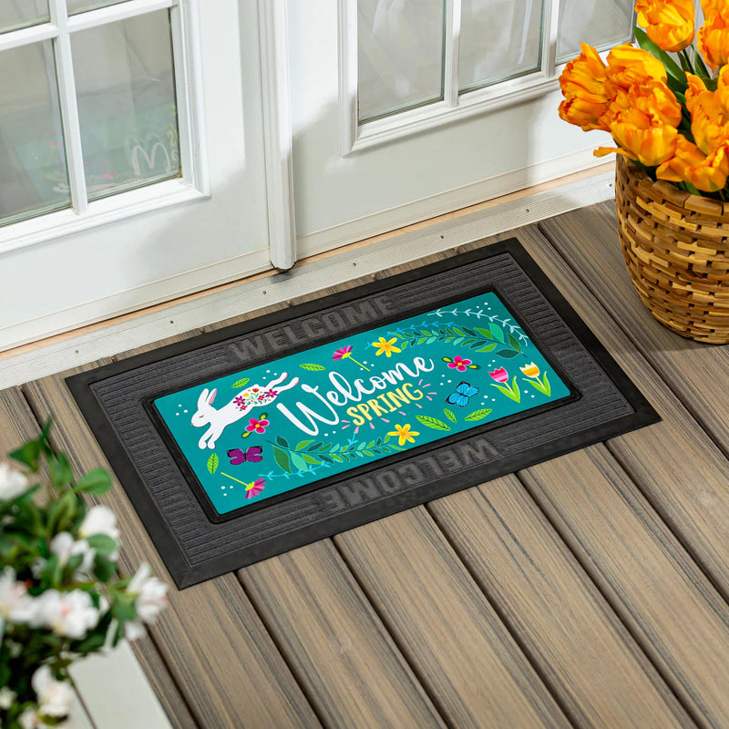 Welcome Spring Bunny Sassafras Switch Mat