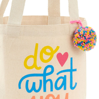 10.5" Do What You Love Square Fabric Gift Bag