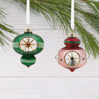 Good Cheer Nostalgic Glass Hallmark Ornaments, Set of 4