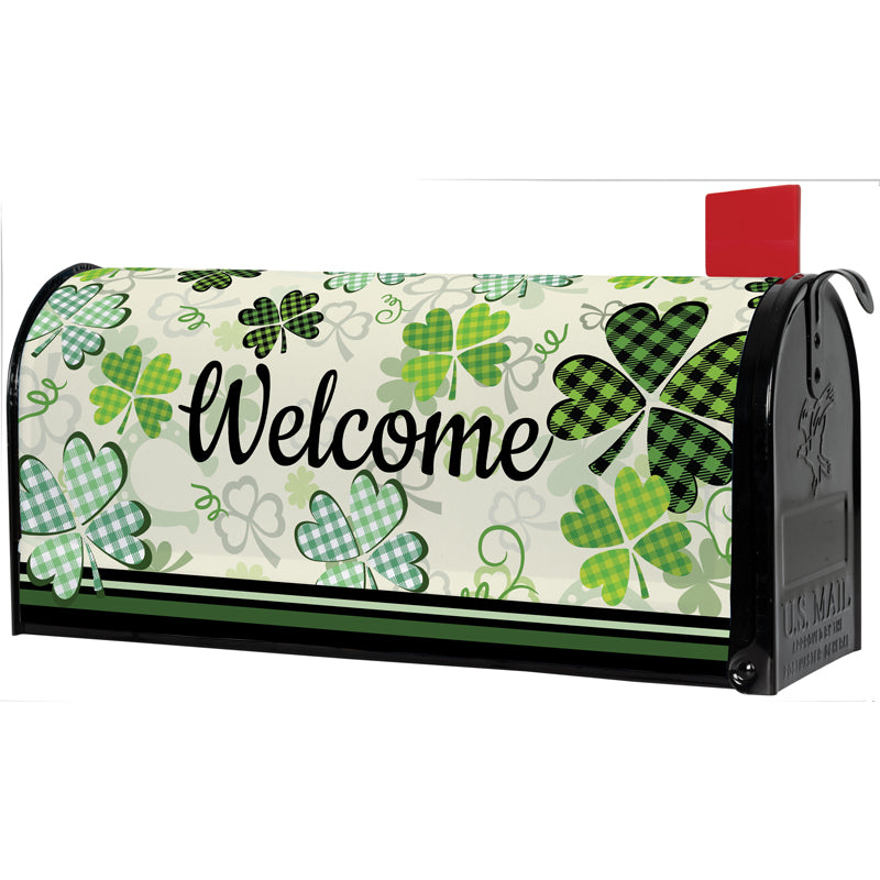 Shamrock Welcome Mailbox Cover