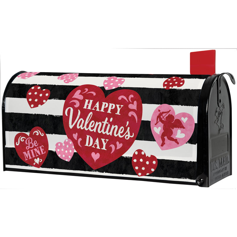 Valentine Stripe Mailbox Cover