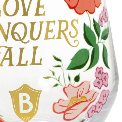 Bridgerton Love Conquers All Stemless Wine Glass