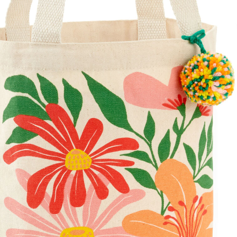 10.5" Wildflowers Square Fabric Gift Bag