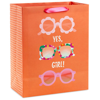 13" Fun Sunnies on Orange Large Gift Bag