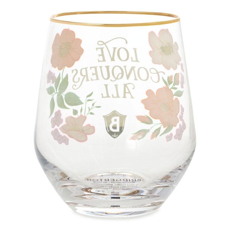 Bridgerton Love Conquers All Stemless Wine Glass