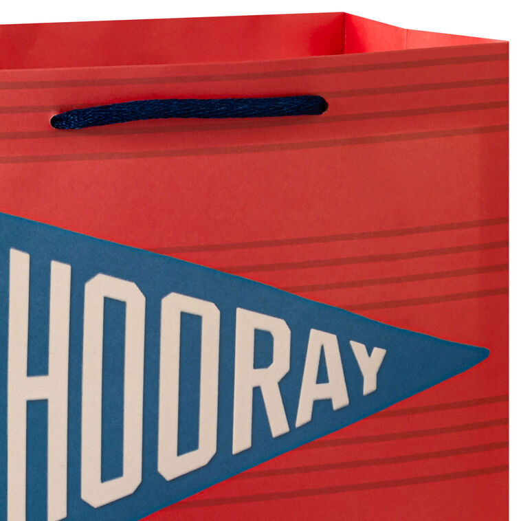 7.7" Hooray Pennant Medium Horizontal Gift Bag