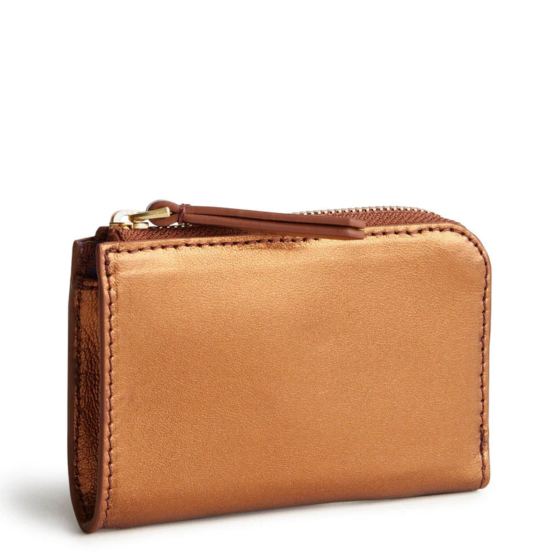 Zip Card Pouch - Bronze Metallic