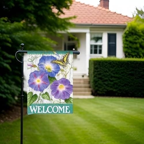 Morning Glory Welcome Flag