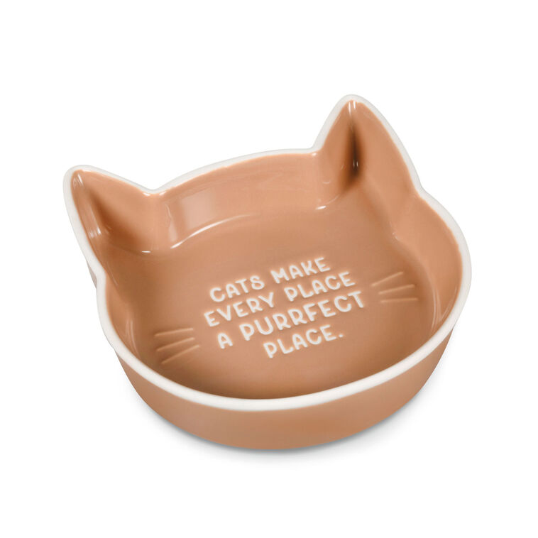 Purrfect Place Cat-Shaped Trinket Dish