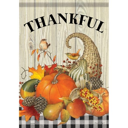 Thankful Cornucopia Garden Flag