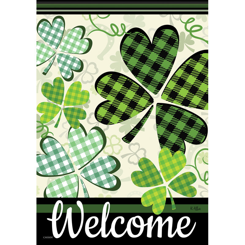 Shamrock Welcome Large Flag