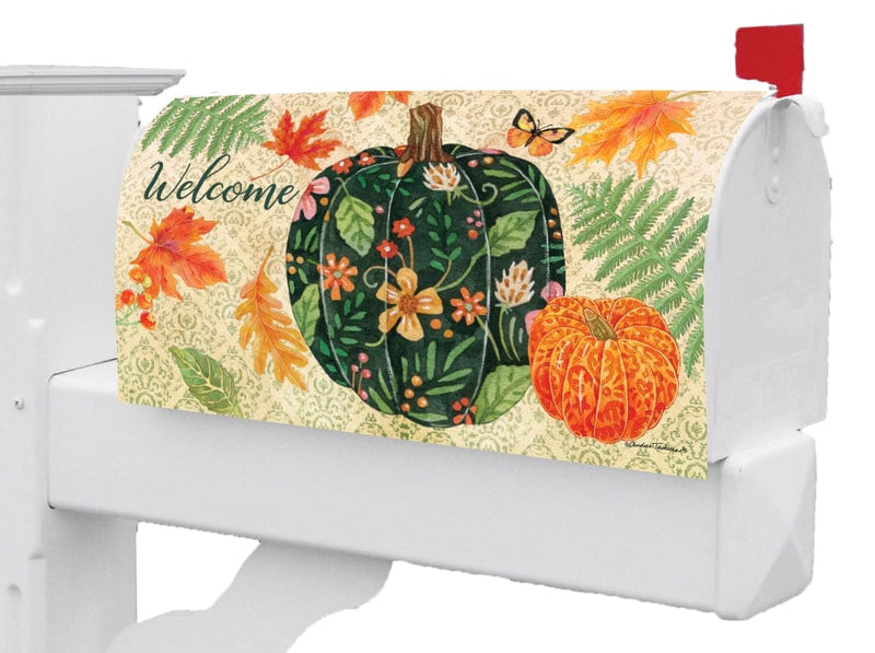 Pumpkins and Leaves Mailbox Makeover