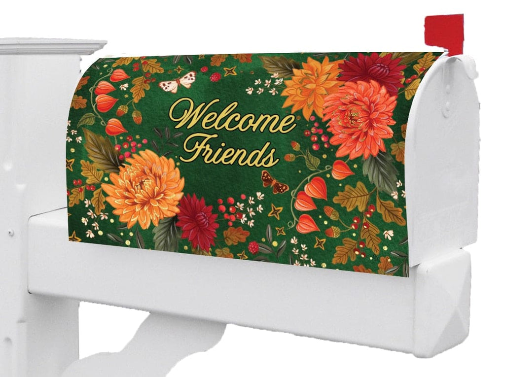 Mums on Green Mailbox Makeover