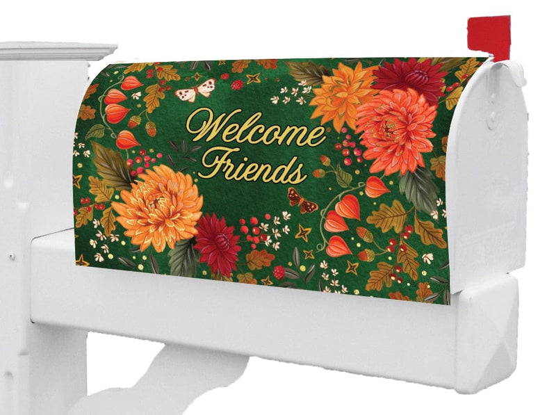 Mums on Green Mailbox Makeover