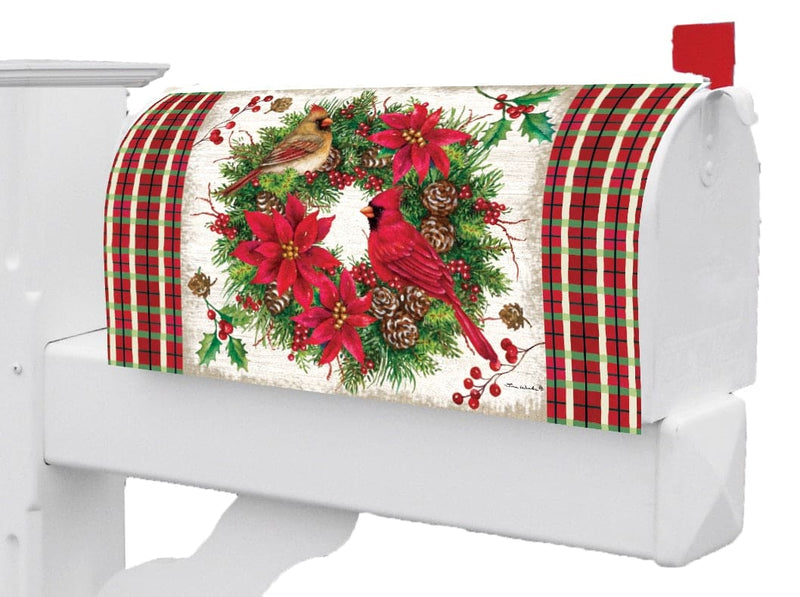 Cardinal Wreath Mailbox Makeover