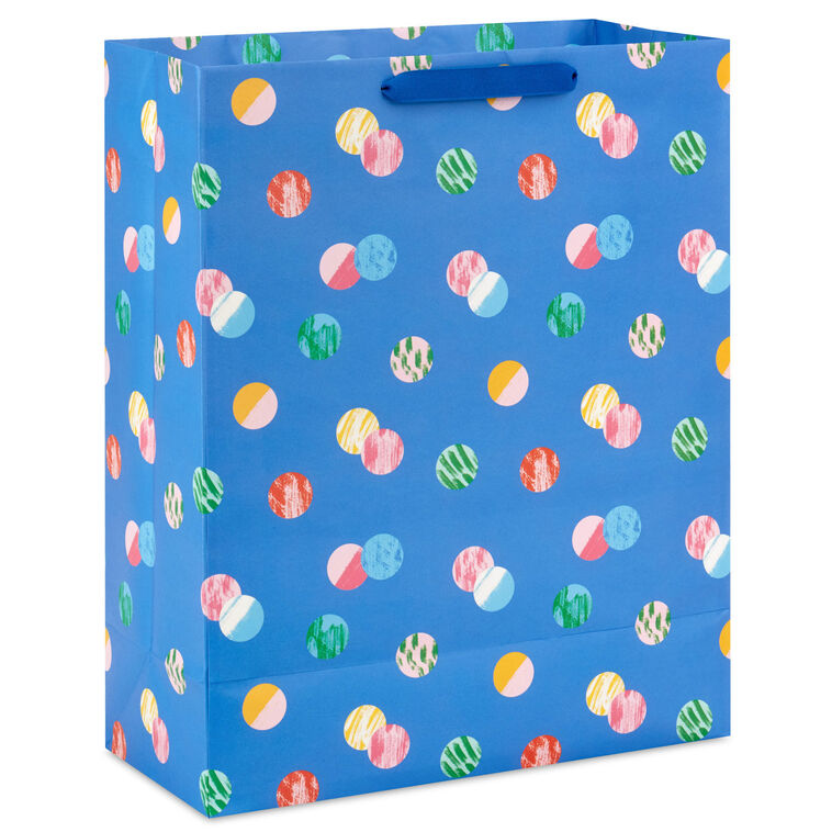 15.5" Playful Dots on Blue Extra-Large Gift Bag