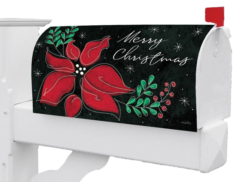 Poinsettia on Black Mailbox Makeover