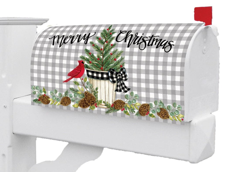 Cardinal Christmas Tree Mailbox Makeover