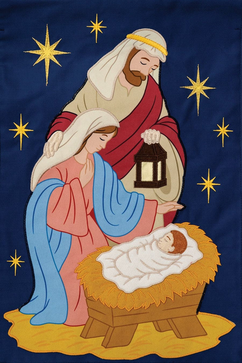 Mary Joseph Baby Applique Flag