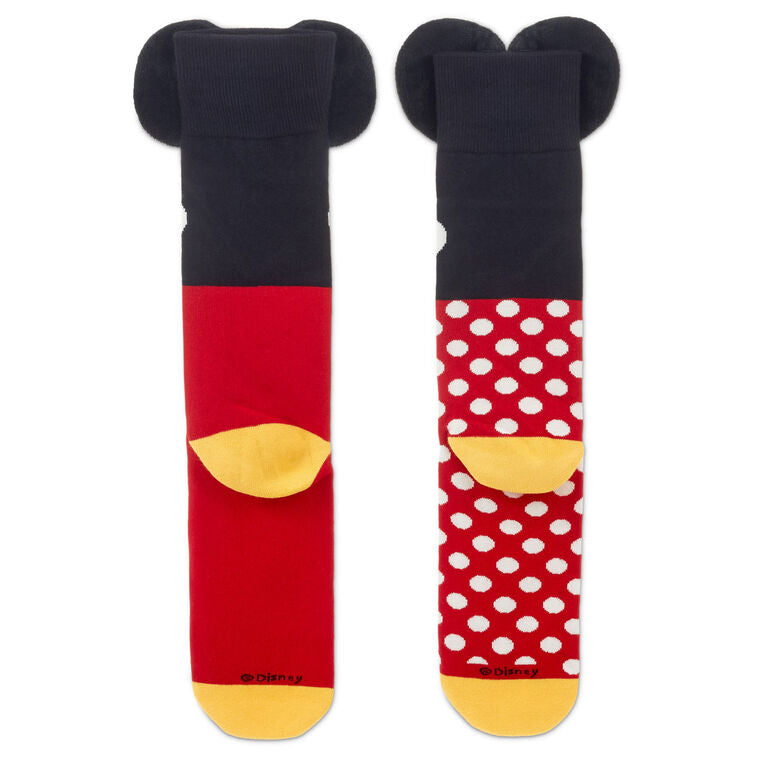 Disney Mickey Mouse and Minnie Mouse Novelty Crew Socks